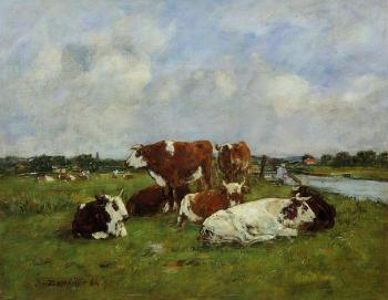 尤金 佈丹 Pasturage on the Banks of the Touques 尤金 佈丹 Pasturage on the Banks of the Touques
